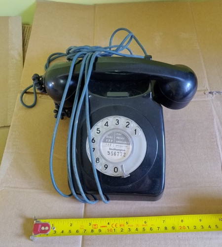Vintage black home telephone - vintage,