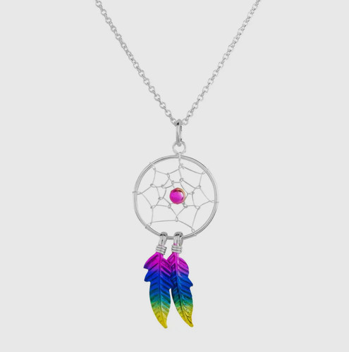 Dreamcatcher pendant necklace - dreamcatcher,