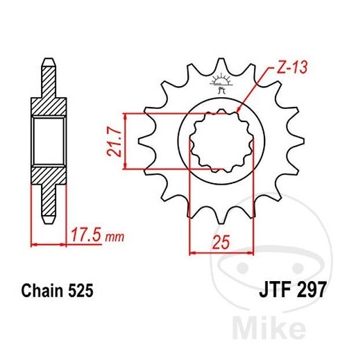 Sprocket for honda - 250, rr