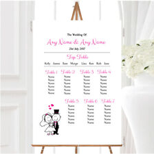 Bride And Groom Personalised Wedding Seating Table Plan