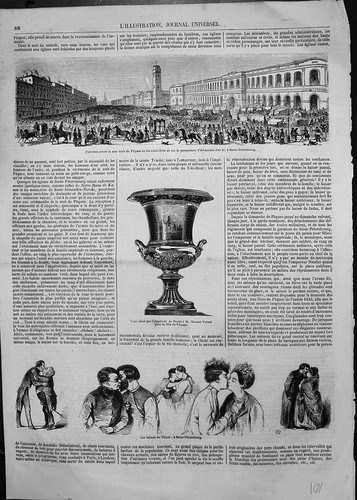 Antique print fair cattle - antique,