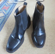 SAMUEL WINDSOR  BLACK LEATHER CHELSEA  ANKLE BOOTS  HAND MADE UK 8.5 ENGLAND