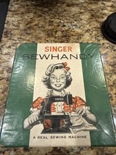 Vintage 1950s Singer Sewhandy Model 20 Sewing Machine w/ Clamp, Manual, Org Case