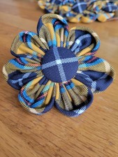 Cornish Tartan Flower Brooch
