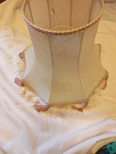Vintage lamp shade - vintage, white