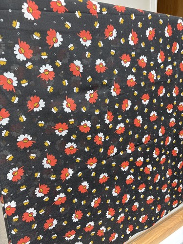 Vintage floral fabric 60s 70s - floral,