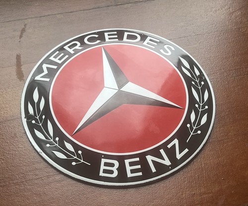 Vintage mercedes benz enamel - vintage,