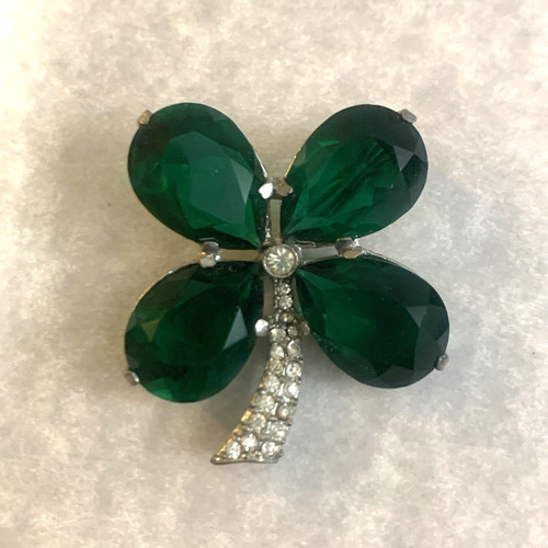 Vintage green rhinestone - vintage,