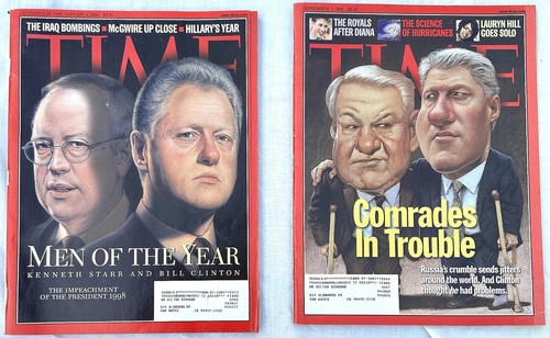 Two 1998 time magazines - two, men