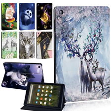 Animal PU Leather Stand Cover Case For Amazon Fire HD 10/10 Plus 2021 2023 +Pen