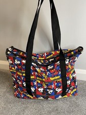 Disney Mickey & Co Canvas Shoulder Tote Bag with Zip