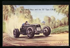 Artist postcard car racing, Raymond Mays and his ́D ́ type E.R.A. 