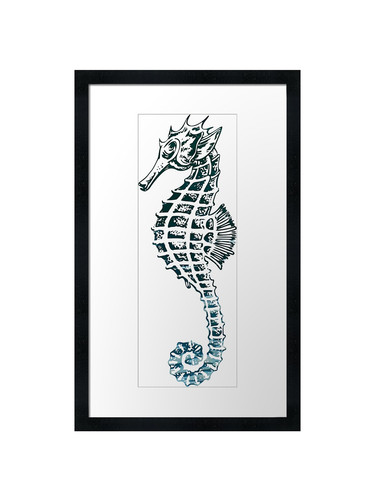 Seahorse ocean framed wall art - ocean,