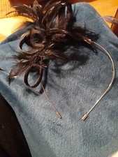 Black Feather Fascinator Races/wedding/prom