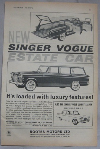 1962 singer vogue estate - 1962,