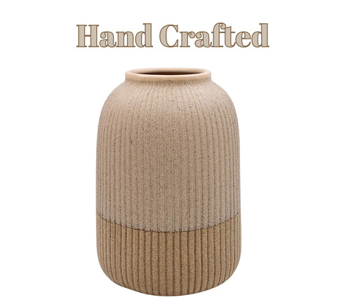Sandstone ceramic vase light - ceramic,