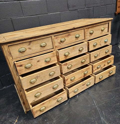 Antique pine haberdashery shop - antique,
