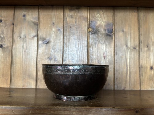 Vintage copper planter bowl - copper, planter/bowl