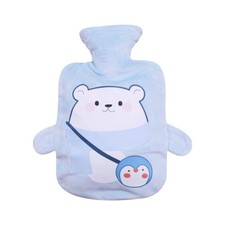 Hot Water Bottle with Cover Cute Fur Soft Plush Toy Animal Novelty Heat Bag