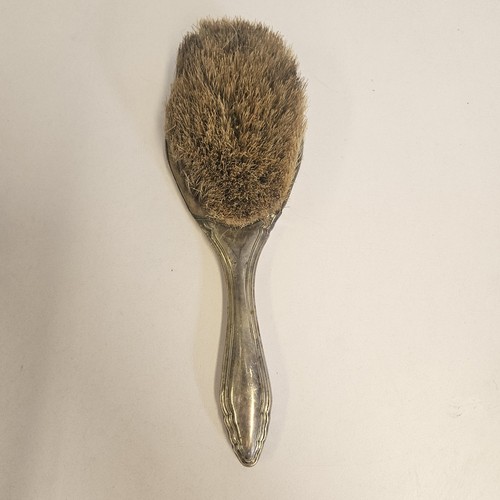 Vintage silver clothes brush - vintage,