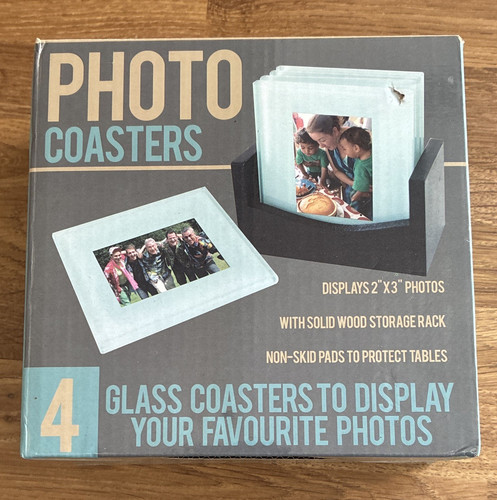 Glass photo coasters x - coasters, 2"