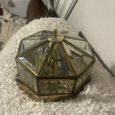 Vintage Retro Art Deco French Ceiling Light With Two Bulbs