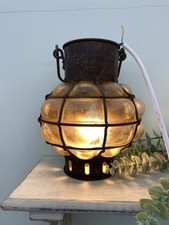 Stunning Vintage French Hand Blown Ships Anchor Light Great Price 