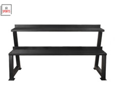 Kettlebells Rack 2-Tier Storage Stand Weights Crossfit Dumbbell Home Gym Fitness