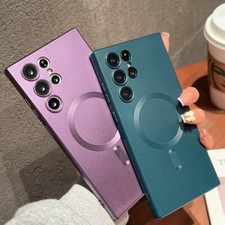 Matte Magnetic Phone Case for Samsung S25 S24 S23 S22 S21 Ultra Plus FE S25 Edge