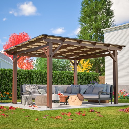Brown wooden patio - 10',