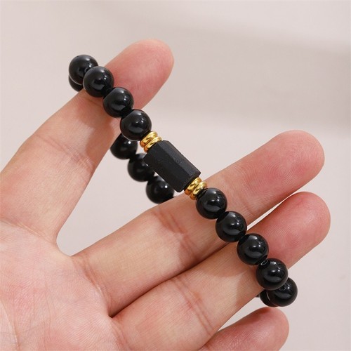 Raw black tourmaline bracelet - raw,