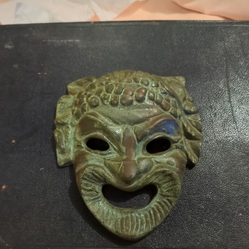Antique bronze greek theater - greek,