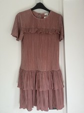 Blush Pink Pleated Dress With