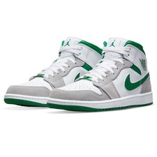 Nike Air Jordan 1 Mid Smoke Grey Pine Green UK 8 New In Box 100% Authentic