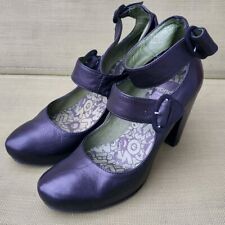 Wonders Shoes, Black Leather Mary Jane Heeled, 2 strap Made in Spain, Size 4.5