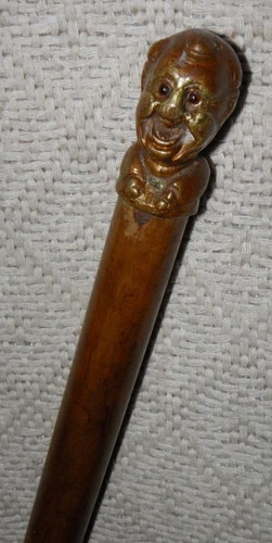 Antique oaken walking stick - antique,