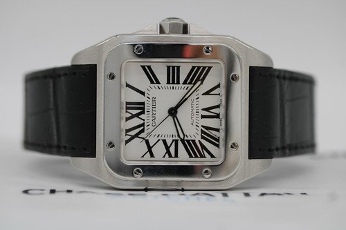 Cartier santos 100 silver - cartier,