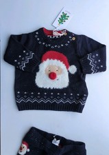 Next Baby Navy Blue 3D Santa