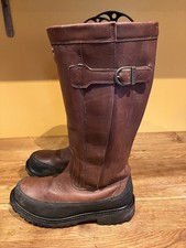 Hunter Crown Leather Wellington Boots, Brown Leather, Size 8 UK  EU 42