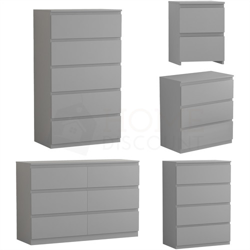 Modern grey chest drawers - grey,