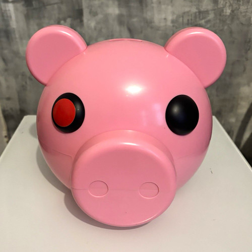 Pink plastic piggy bank - piggy, money
