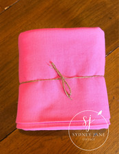 Vintage 1980's NEON Pink. Stretch Fleece Sweatshirt Fabric. 60" x 2 Yards. Wide.