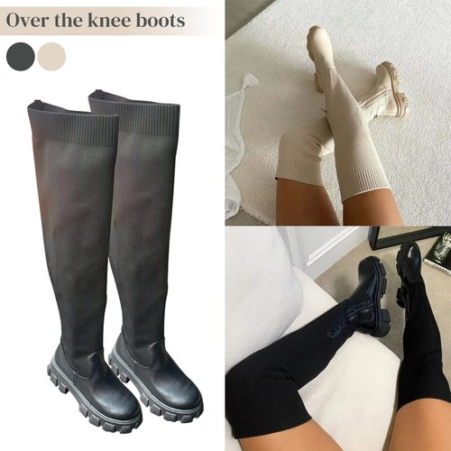Womens over knee boots punk - knee,