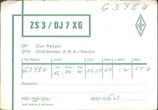 Ham Radio QSL/QSO ZS3/DJ7XG