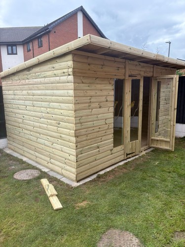 10x8 pent summerhouse - 10x8,