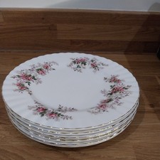 6 x Royal Albert Lavender Rose Salad Plates 8.25" Wide Set
