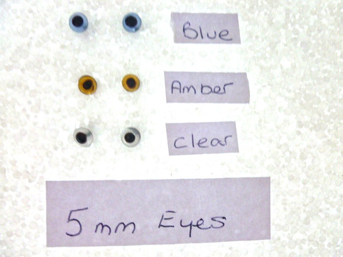 5mm glass eyes - glass, for