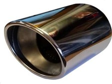 FOR PEUGEOT 206 110X180MM ROUND EXHAUST TIP PIPE PIECE STAINLESS STEEL WELD ON