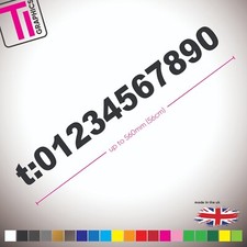 Phone Number -  Custom Large Car, Van, Window Vinyl Decal Sign Sticker