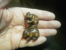 Hand Carved wood netsuke